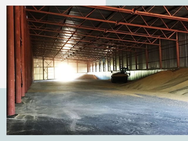 Строительство зернохранилищ в Киселёвске