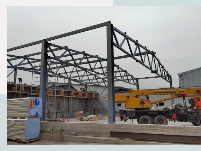 Строительство цехов в Киселёвске