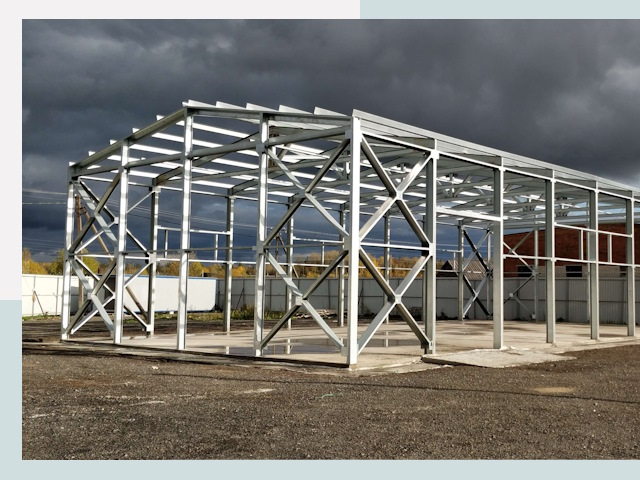 Двускатные ангары в Киселёвск от 617 руб. за квадрат