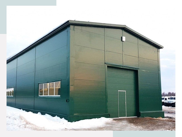 Двускатные ангары в Киселёвске