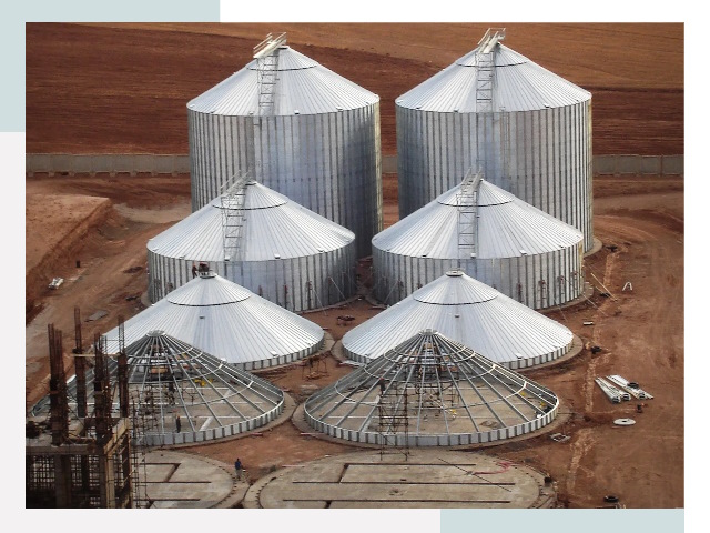 Строительство зерновых силосов в Киселёвске