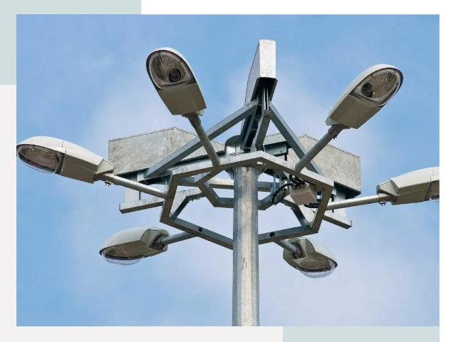 Монтаж осветительных мачт в Киселёвске