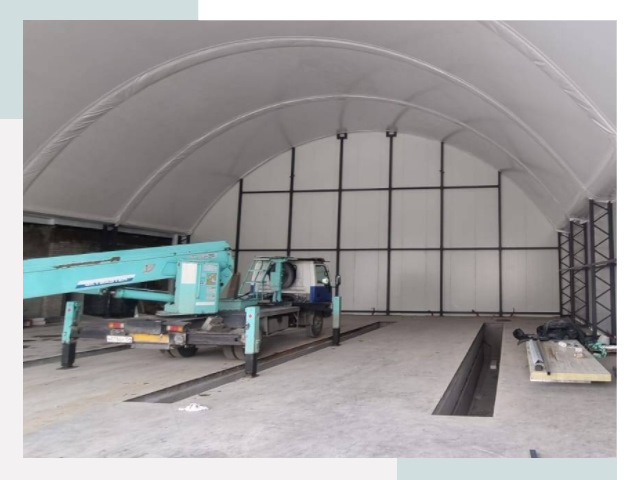 Внутреннее оснащение ангаров в Киселёвске