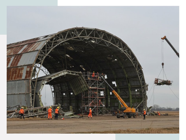 Демонтаж ангаров в Киселёвске