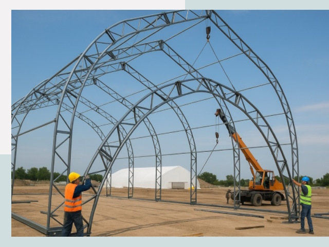 Монтаж ангаров в Киселёвске от 617 руб. - Надежно и быстро